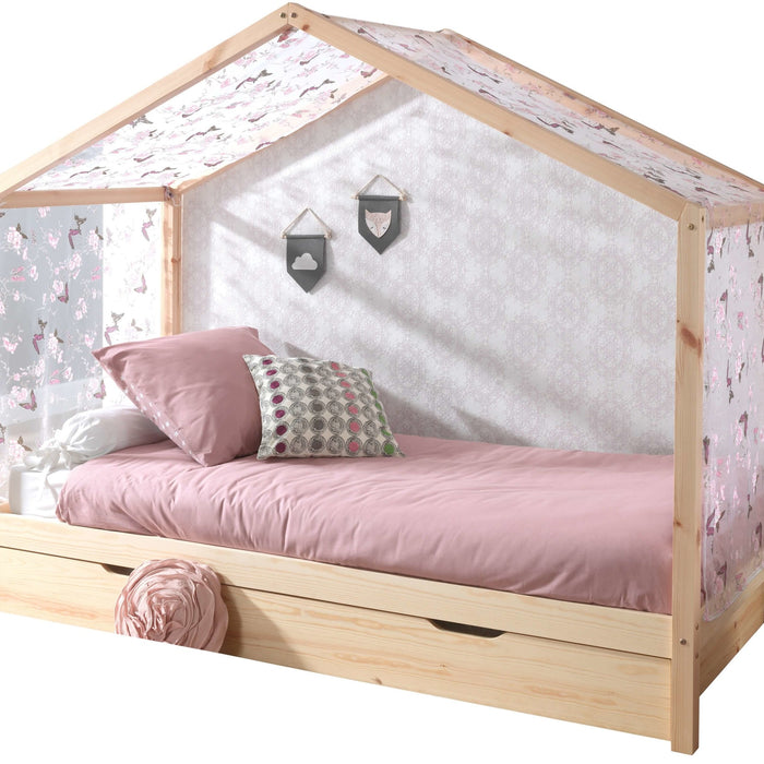 Vipack Dallas Huisbed 90x200 Naturel met Textielset