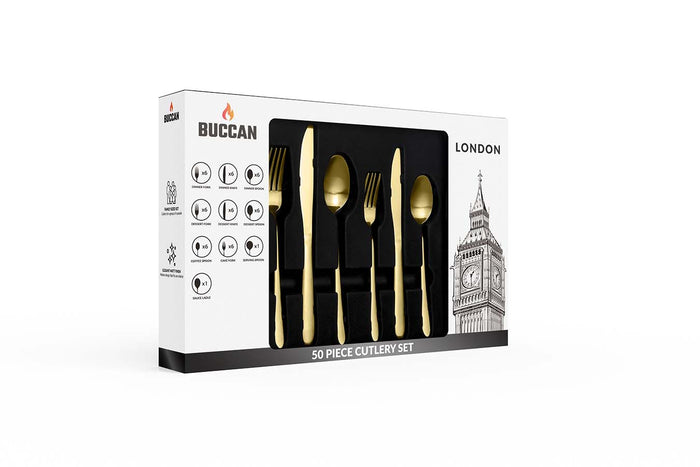 Buccan - Bestekset - London - 50 delig - Goud