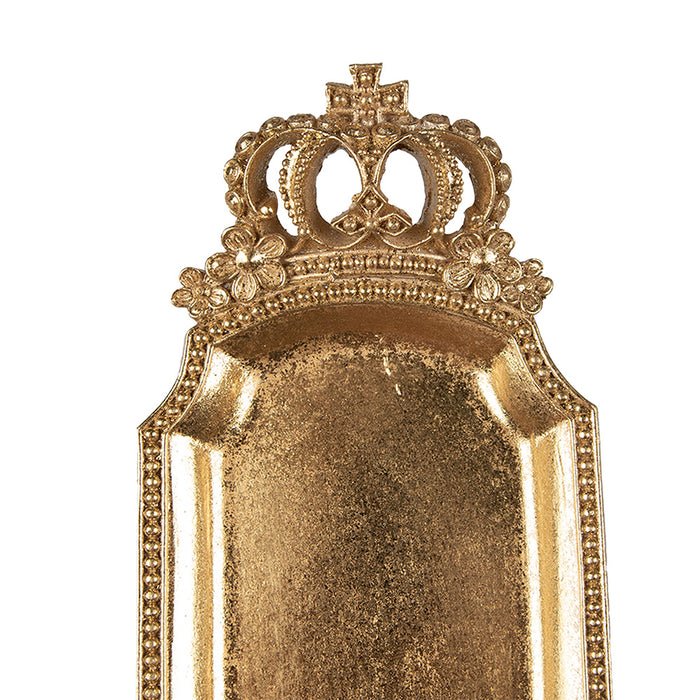 Clayre & Eef Decoratie Dienblad  36x10x3 cm Goudkleurig Kunststof