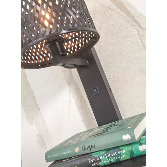 GOOD&MOJO Wandlamp Java - Bamboe Zwart - 30x22x52cm