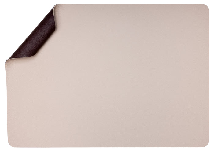 Jay Hill Placemat Leer - Bruin | Zand - dubbelzijdig - 46 x 33 cm
