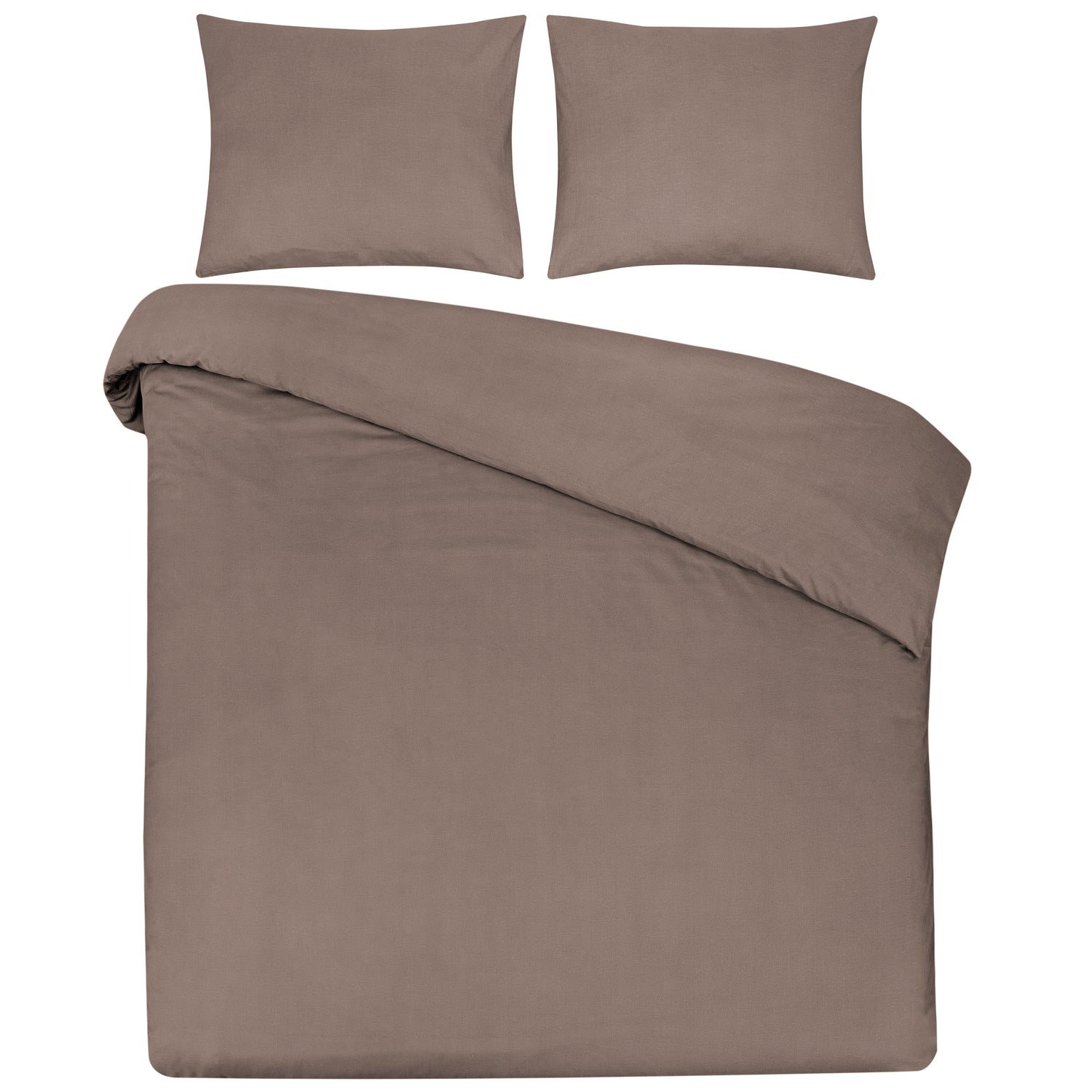 Seashell Dekbedovertrek Uni - 240x200|220cm - taupe nougat