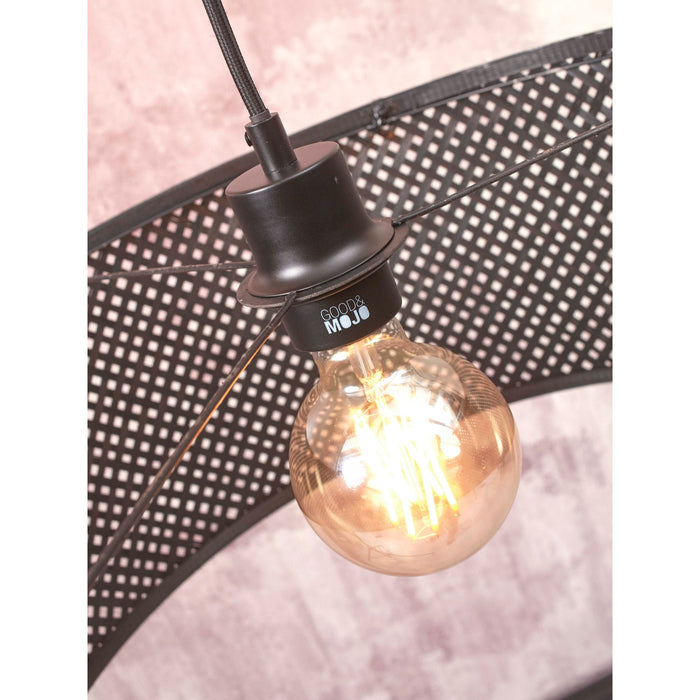 GOOD&MOJO Vloerlamp Java - Bamboe Zwart - 75x50x176cm