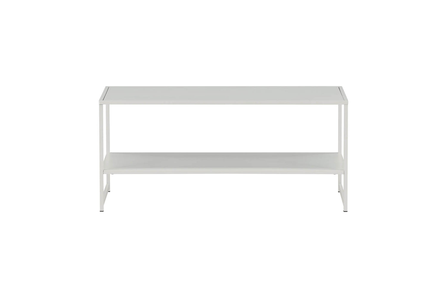 Hioshop Staal salontafel 101,6x43,2cm wit.