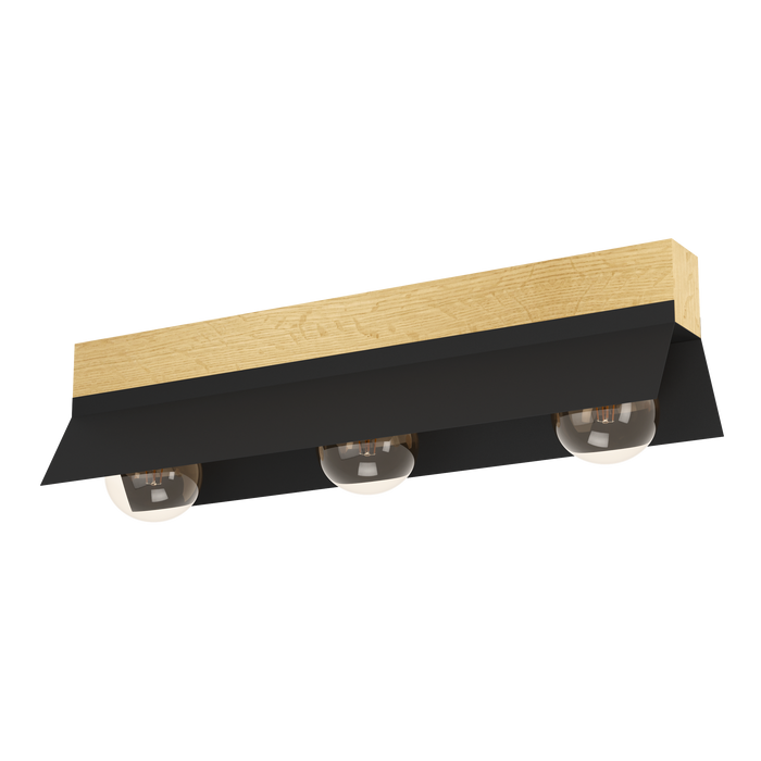 EGLO Tarrafo Plafondlamp - E27 - 64 cm - Zwart|Bruin