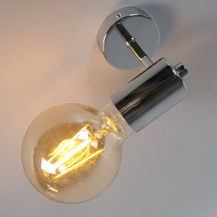 QAZQA Set van 2 moderne wandlampen chroom - Facil