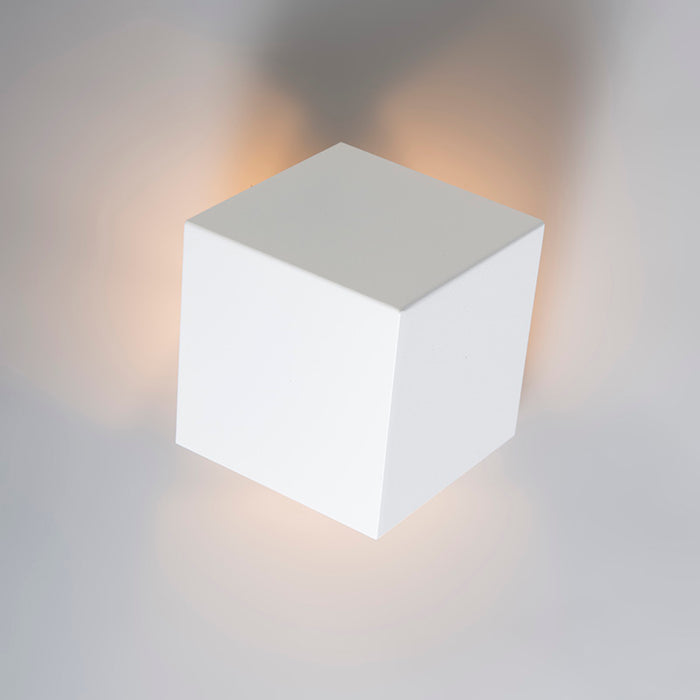 QAZQA Set van 2 moderne wandlampen wit - Cube