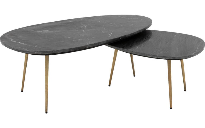 Goossens Salontafel Enzo in Donker marmer
