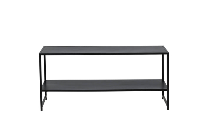 Hioshop Staal salontafel 101,6x43,2cm zwart.
