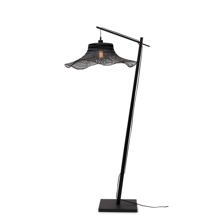 GOOD&MOJO Vloerlamp Ibiza - Bamboe Zwart - 83x65x176cm