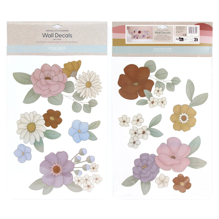 Little Dutch Vintage Little Flowers Muurstickers - 42x30cm - Bloemen