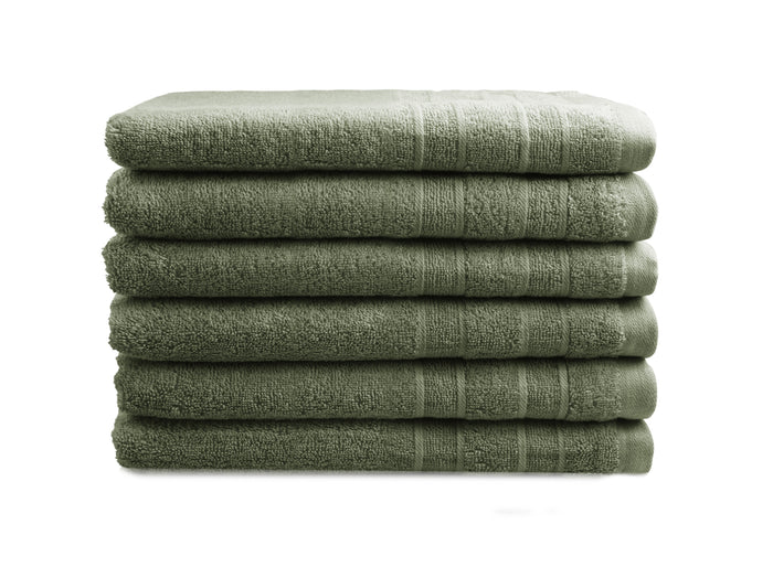 Gastendoekjes Luxor Hotel Deluxe - 6 stuks - 30x50 - oudgroen