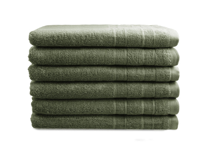 Gastendoekjes Luxor Hotel Deluxe - 6 stuks - 30x50 - oudgroen