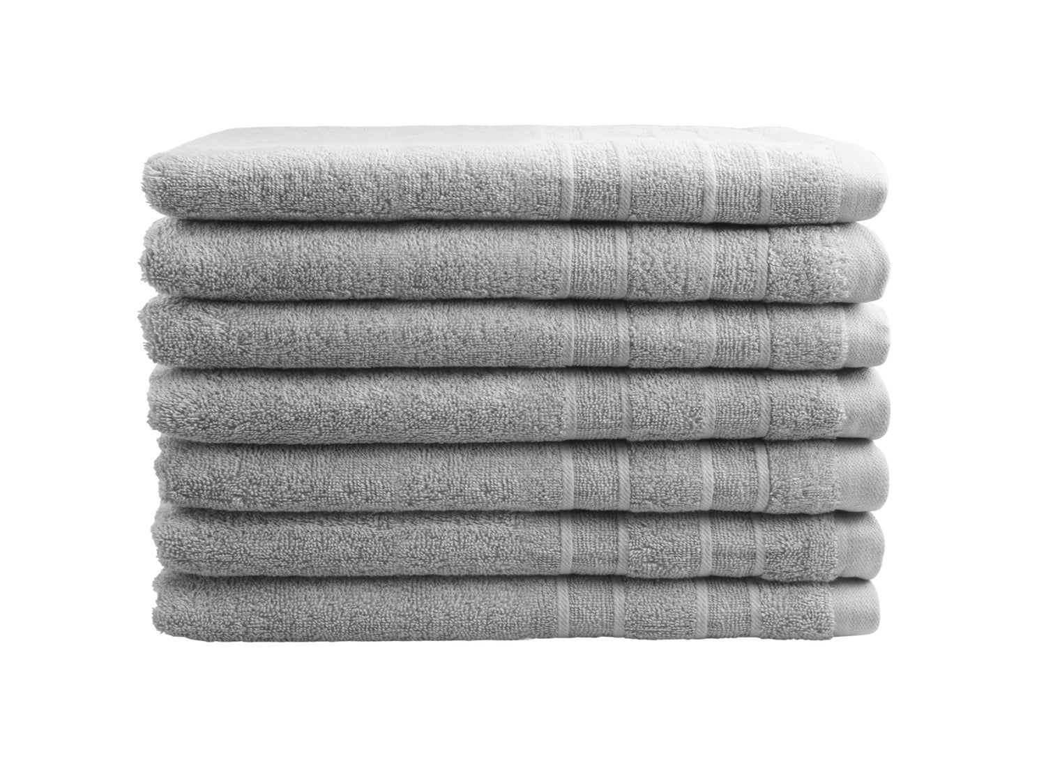 Seashell Luxor Gastendoekjes - Licht Grijs - 6 stuks - 30x50cm