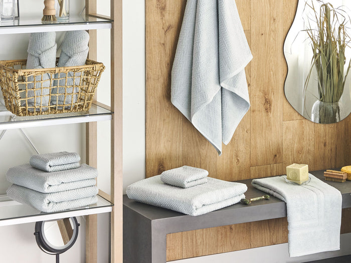 Beliani - MITIARO - Handdoek set van 9 - Mintgroen - Katoen