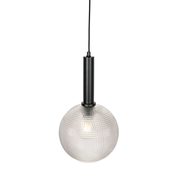 QAZQA Design hanglamp zwart met smoke glas - Chico