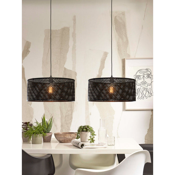 GOOD&MOJO Hanglamp Java - Bamboe Zwart - Ø50cm