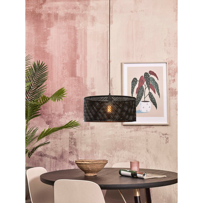 GOOD&MOJO Hanglamp Java - Bamboe Zwart - Ø50cm