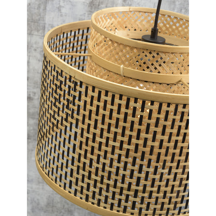 GOOD&MOJO Wandlamp Bhutan - Bamboe|Zwart - 55x44x45cm