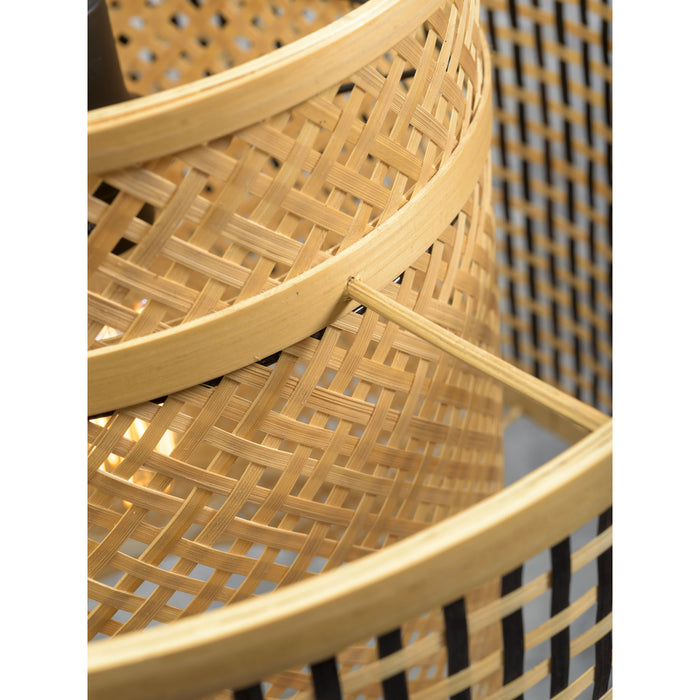 GOOD&MOJO Wandlamp Bhutan - Bamboe|Zwart - 55x44x45cm