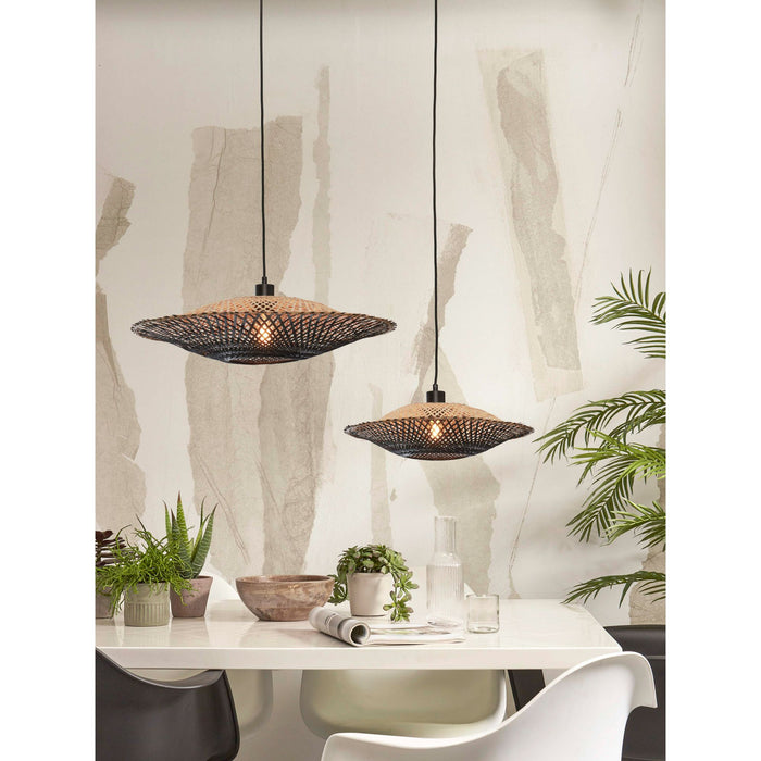 GOOD&MOJO Kalimantan Hanglamp Plat - Ø60cm - Zwart