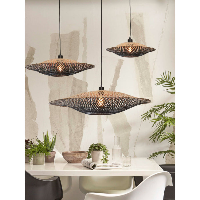 GOOD&MOJO Kalimantan Hanglamp Plat - Ø60cm - Zwart