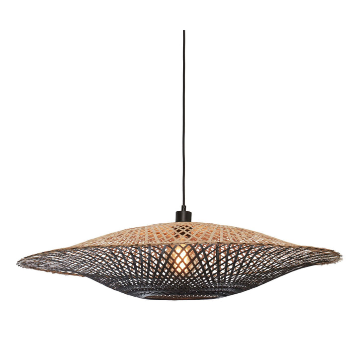 GOOD&MOJO Kalimantan Hanglamp Plat - Ø87cm - Zwart