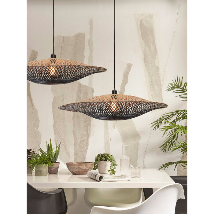 GOOD&MOJO Kalimantan Hanglamp Plat - Ø87cm - Zwart