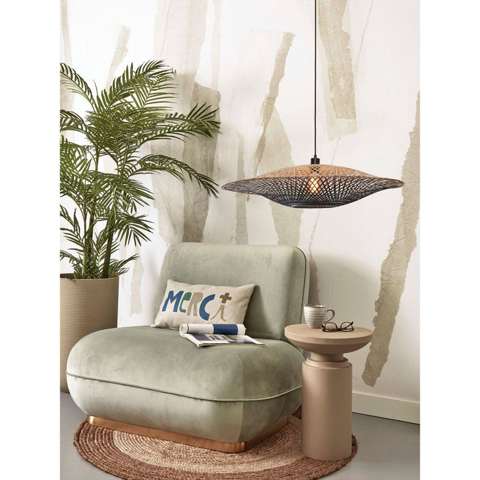 GOOD&MOJO Kalimantan Hanglamp Plat - Ø87cm - Zwart