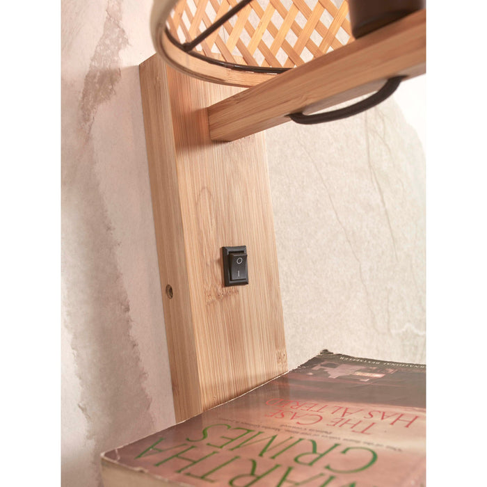 GOOD&MOJO Wandlamp Java - Bamboe - 30x22x52cm