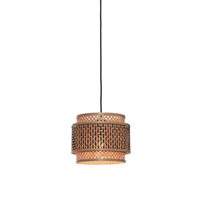 GOOD&MOJO Hanglamp Bhutan - Bamboe|Zwart - Ø25cm