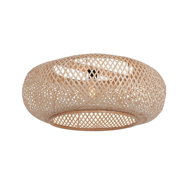Steinhauer Booglamp Sparkled Light  Zwart Kap Bamboe Bruin Ø 60cm
