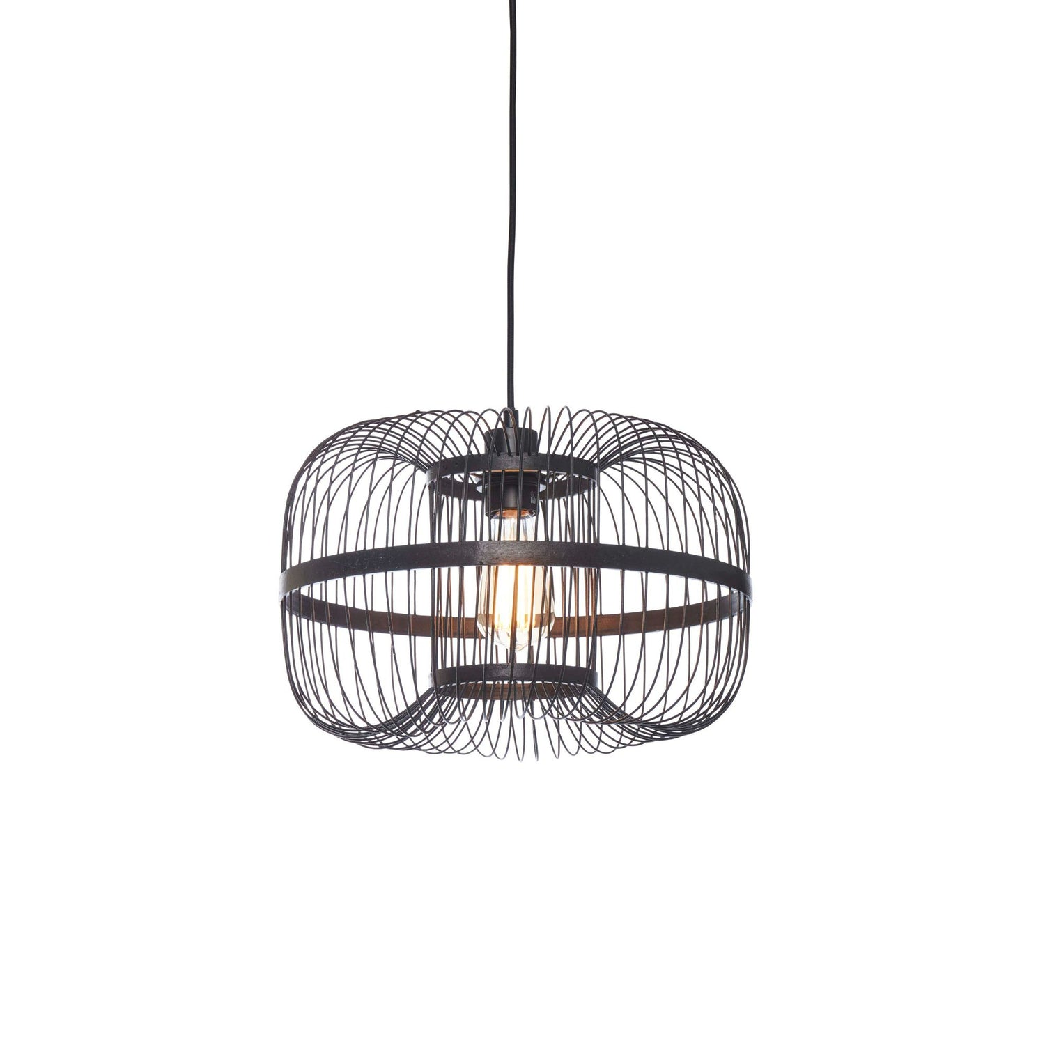 GOOD&MOJO Hanglamp Hokkaido - Bamboe Zwart - Ø38cm