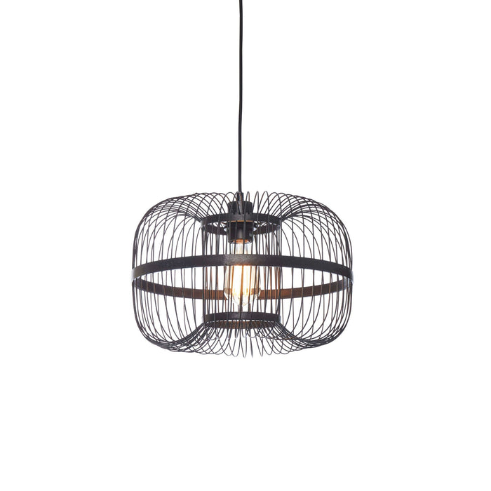 GOOD&MOJO Hanglamp Hokkaido - Bamboe Zwart - Ø38cm