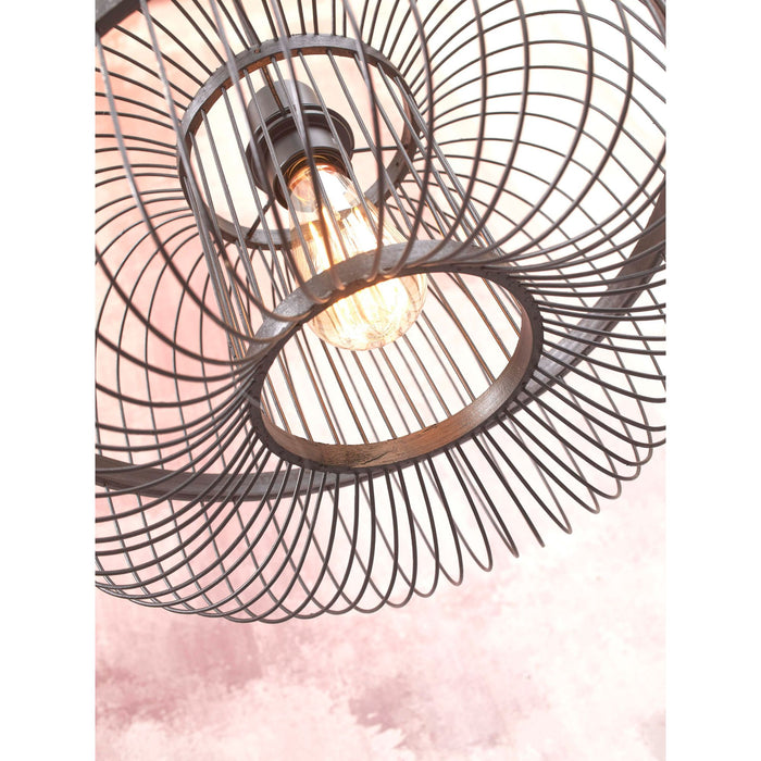 GOOD&MOJO Hanglamp Hokkaido - Bamboe Zwart - Ø38cm