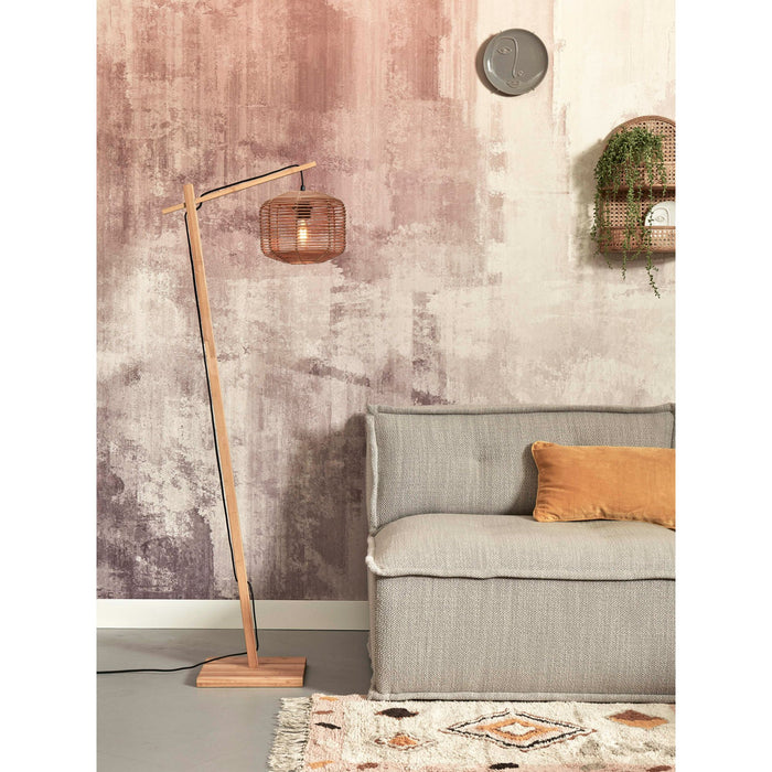 GOOD&MOJO Vloerlamp Tanami - Bamboe|Rotan - 55x30x150cm