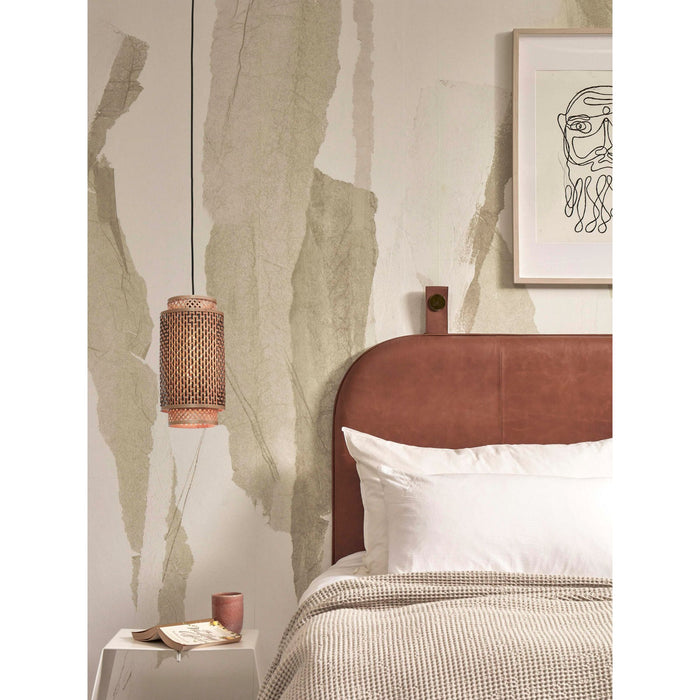 GOOD&MOJO Hanglamp Bhutan - Bamboe|Zwart - Ø18x35cm