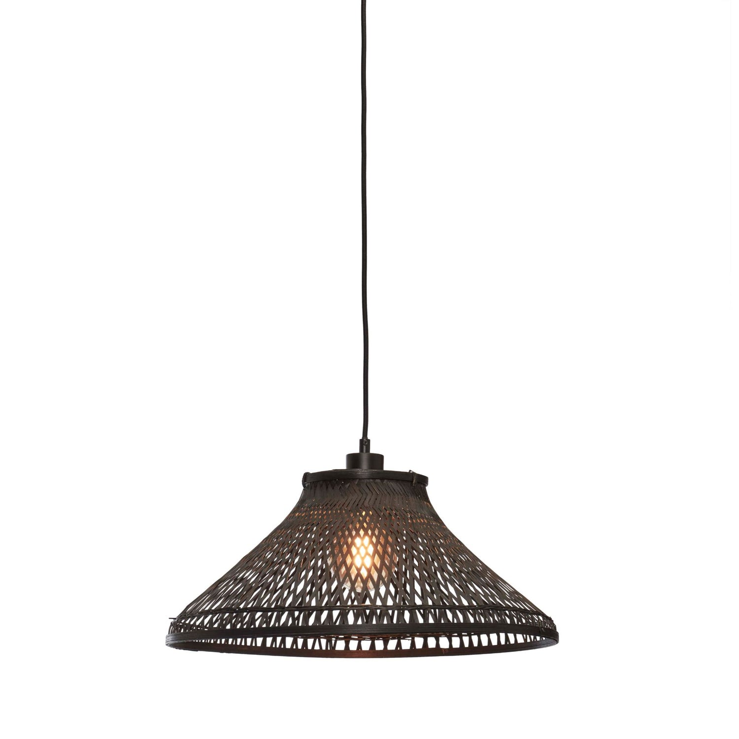 GOOD&MOJO Hanglamp Tahiti - Bamboe Zwart - Ø45cm