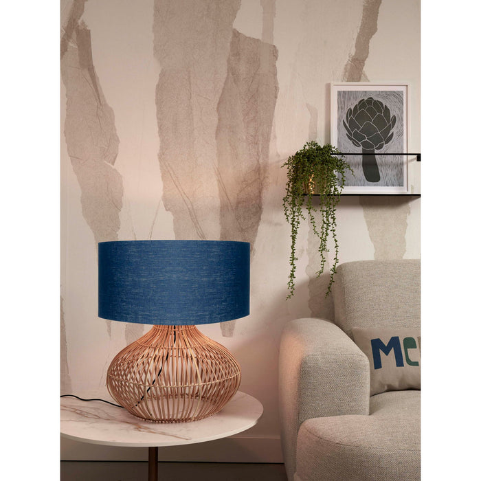 GOOD&MOJO Tafellamp Kalahari - Denim|Rotan - Ø47cm