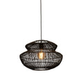 GOOD&MOJO Hanglamp Zanzibar - Rotan Zwart - Ø40x30cm