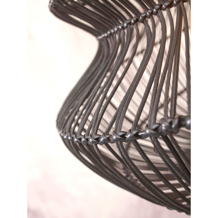 GOOD&MOJO Hanglamp Zanzibar - Rotan Zwart - Ø40x30cm