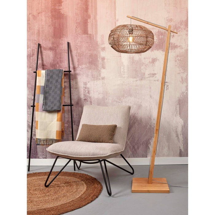 GOOD&MOJO Vloerlamp Madeira - Bamboe|Rotan - 74x48x176cm