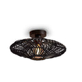 GOOD&MOJO Plafonniere Zanzibar - Rotan Zwart - Ø40cm