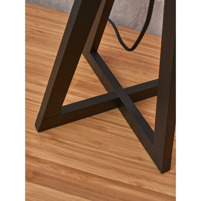 GOOD&MOJO Tafellamp Iguazu - Jute|Bamboe Zwart - Ø30x51cm