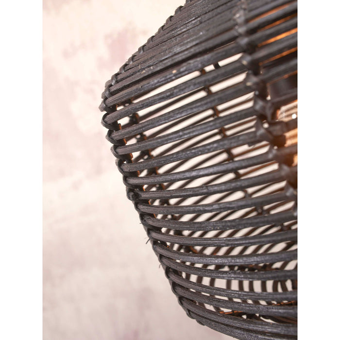 GOOD&MOJO Plafonniere Tanami - Rotan Zwart - Ø25cm