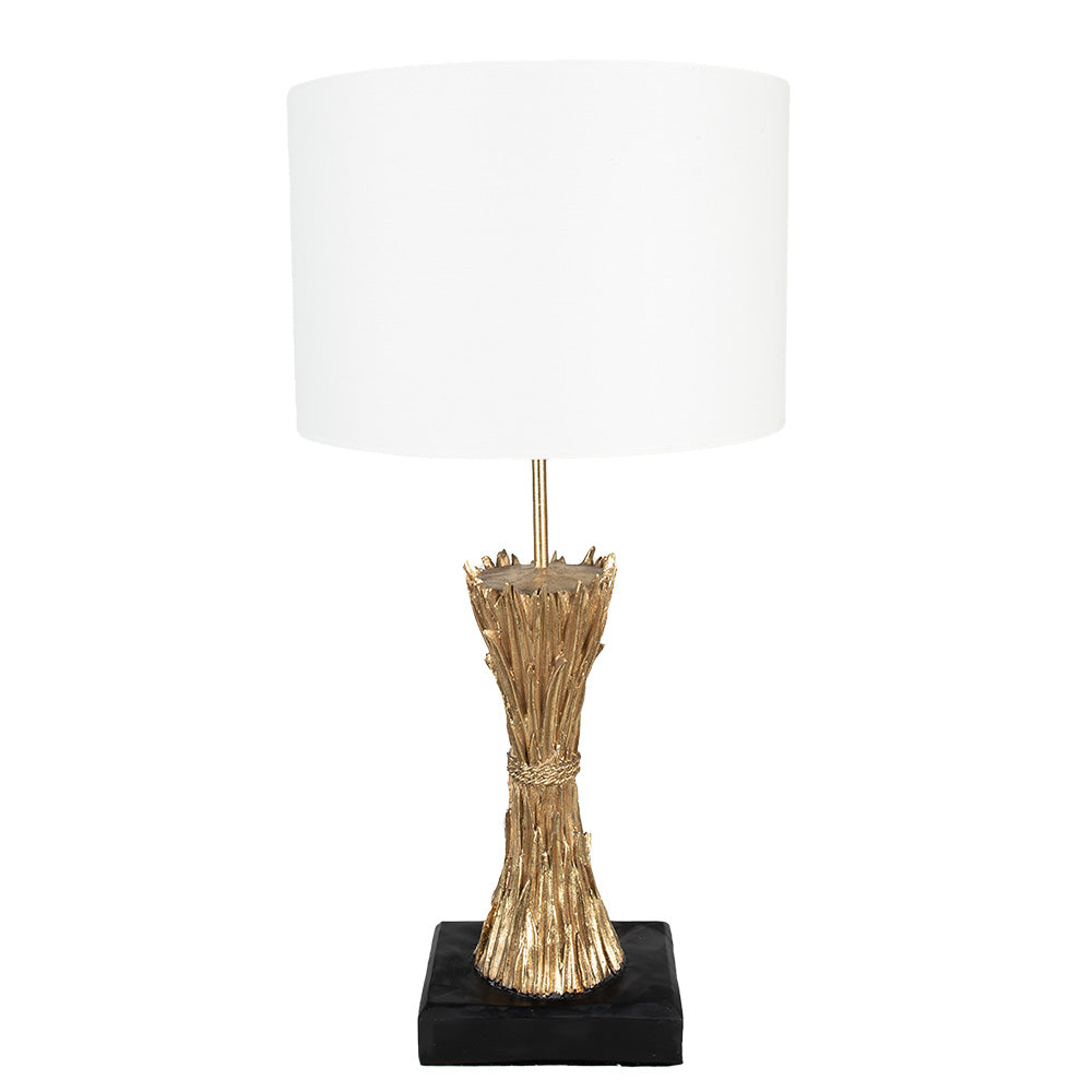 Clayre & Eef Tafellamp Ø 30x60 cm Goudkleurig Polyresin