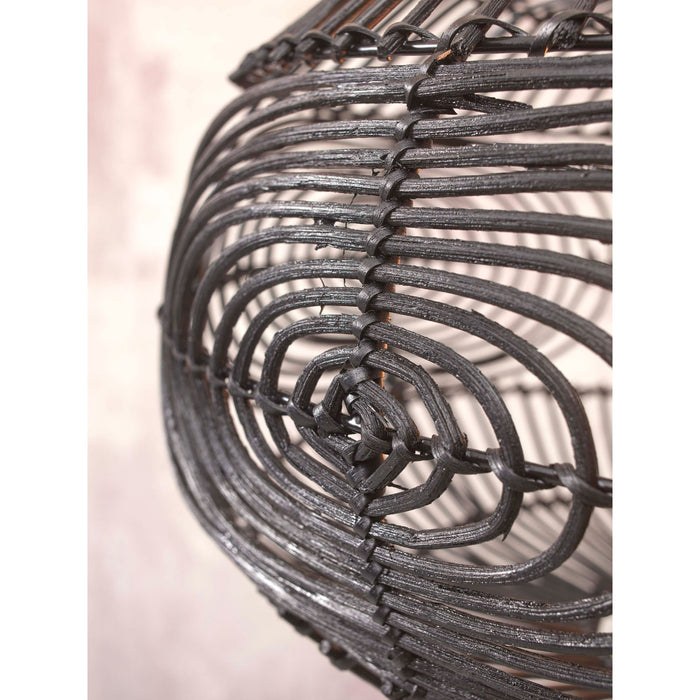 GOOD&MOJO Vloerlamp Madeira - Bamboe|Rotan Zwart - 74x48x176cm