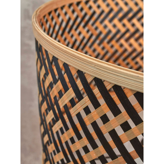 GOOD&MOJO Tafellamp Java - Bamboe|Zwart - Ø32x38cm
