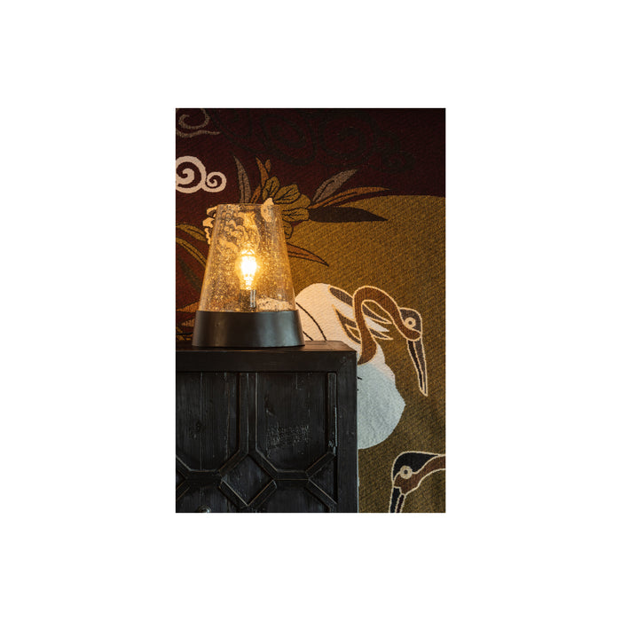 WOOOD Tafellamp Costly - Metaal|Glas - Zwart - 30x24x14