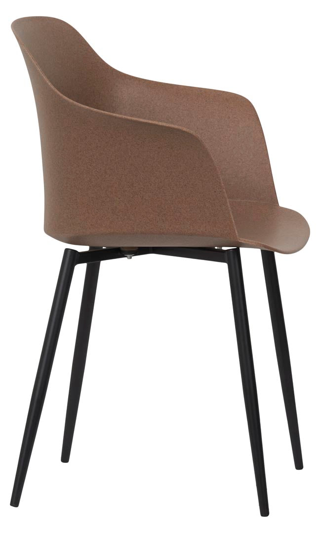 Hioshop Camilla tuinstoel zwart, bruin.